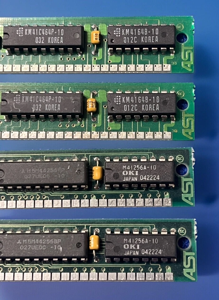 4x 1MB 30-pin RAM SIMM Memory 4MB Total 202338-001 And 202280-002 C Oki 386 - Image 2 of 4