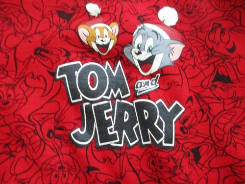 United Colors Of Benetton Kids Unisex Tom & Jerry Printed Red Sweatshirt, Sz 2XL - Picture 5 of 12