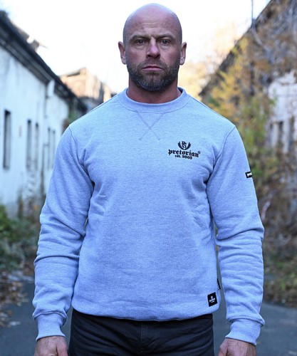 PRETORIAN Jumper Pullover Bluse Grau Pit Bull Herren Hooligans Casual Classic - Bild 2 von 7