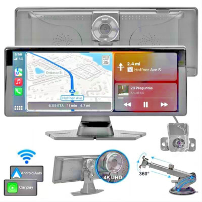 10,26'' 4K Dashcam Touchscreen Autoradio Tragbar Apple Carplay Android Auto