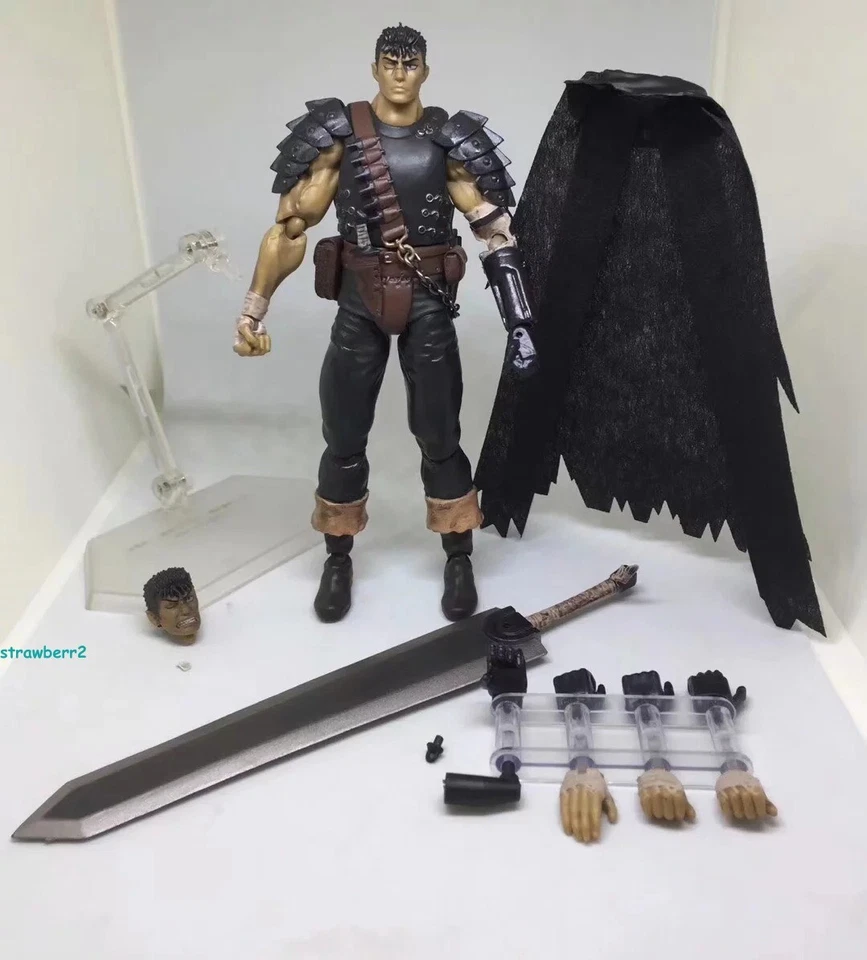Berserk Guts Black Swordsman версия Экшн-фигурка из ПВХ модель статуэтка украшение подарок - Изображение 2 из 4