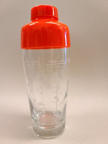 Per Alimenti Glass Cocktail Shaker Mixer w/Recipes & Lid 1966 Vintage 8.5" Italy - Picture 4 of 10