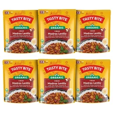 Tasty Bite Organic 3 Bean Madras Lentils 10oz Pack of 6