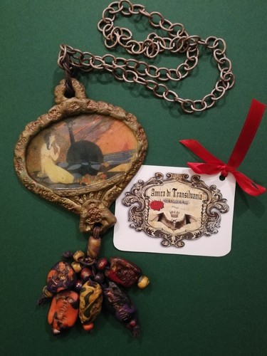 gioiello collana donna pendaglio pendente perle art deco nouveau liberty vintage - Picture 7 of 24