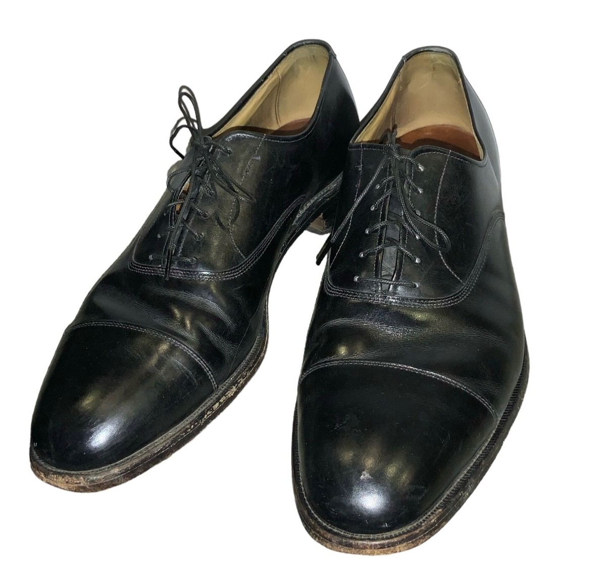 Allen Edmonds Park Avenue Black Leather Cap Toe Oxfords  display picture 3
