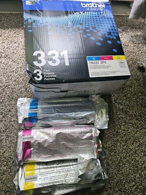 Brother TN331 Three Pack.  Black And Cyan Sealed, Magenta Seal Broken