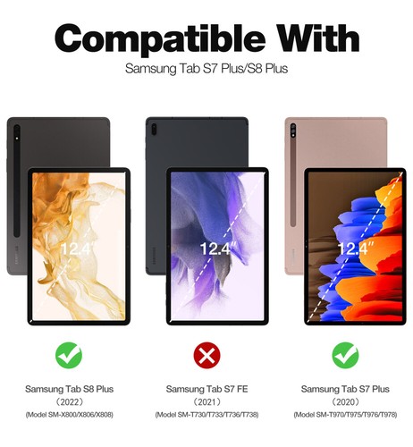 Dexnor for Samsung Galaxy Tab S7/S8/S9/S7 FE/S7 Plus/S8 Plus/S9+/S9 FE Plus Case - Picture 110 of 207