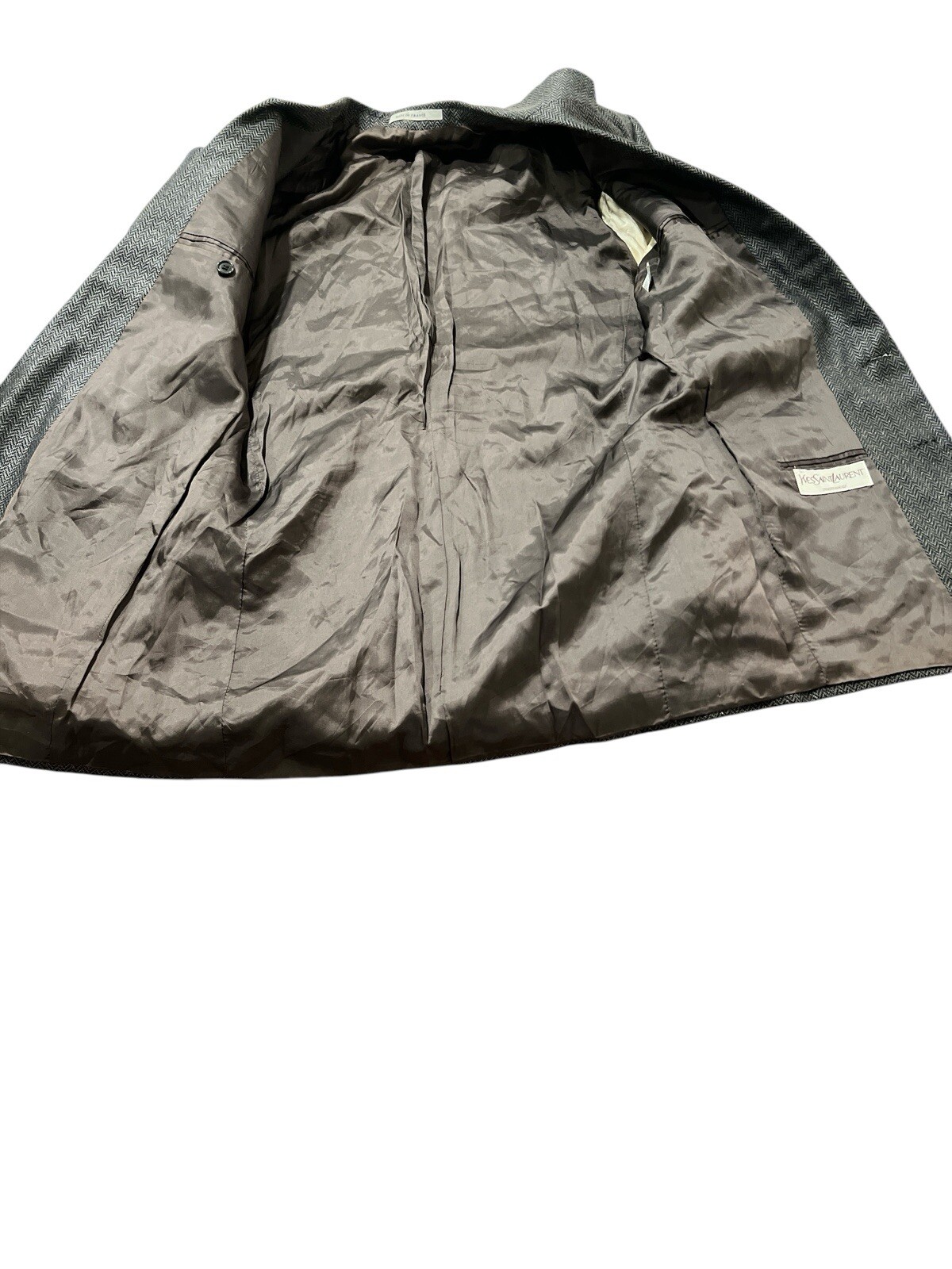 Vintage Yves Saint Laurent Mens Suit Blazer Jacket Coat 40 thumbnail 5