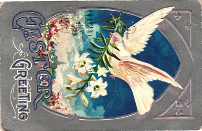 Vintage Postcard- Easter Greetings vintage embossed postcard