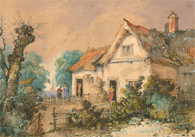 J. Morris - Signiert Und Datiert 1865 Aquarell, Am Kalten Ende, Essex