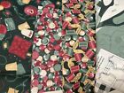 Vintage 1993 Fabric Traditions Sewing Notions Cotton Fabric Green Coordinating