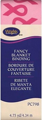 Wright Ribbon Wrights Single Fold Polyester Fancy Blanket Binding Brest Cancer Ribbon ...