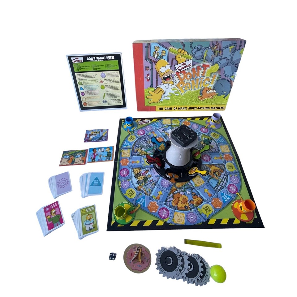 The Simpsons Don't Panic Board Game Complete 20th Century Fox