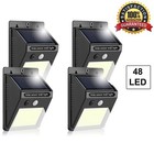 4x 48 LED Solar Power Wall Light Waterproof Outdoor PIR Motion Sensor Path Lamp