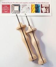 2 Genuine Oxford Punch Needles 10 Fine 1/4 inch Loop  13 Fine 3/16 inch Loop