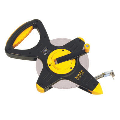 DW SitePro Nylon-Clad Steel Long Measuring Tape: 100 ft. / 8ths Graduations Blac