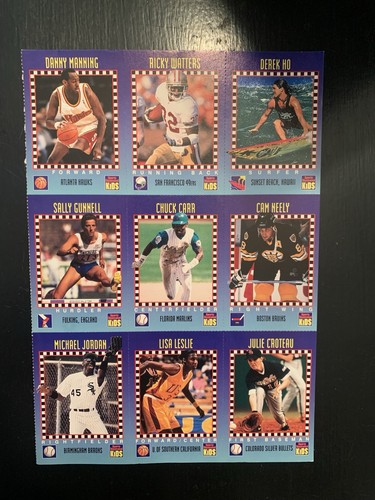 1994 Sports Illustrated for Kids RARE UNCUT SHEET- Michael Jordan Baseball RC!!!