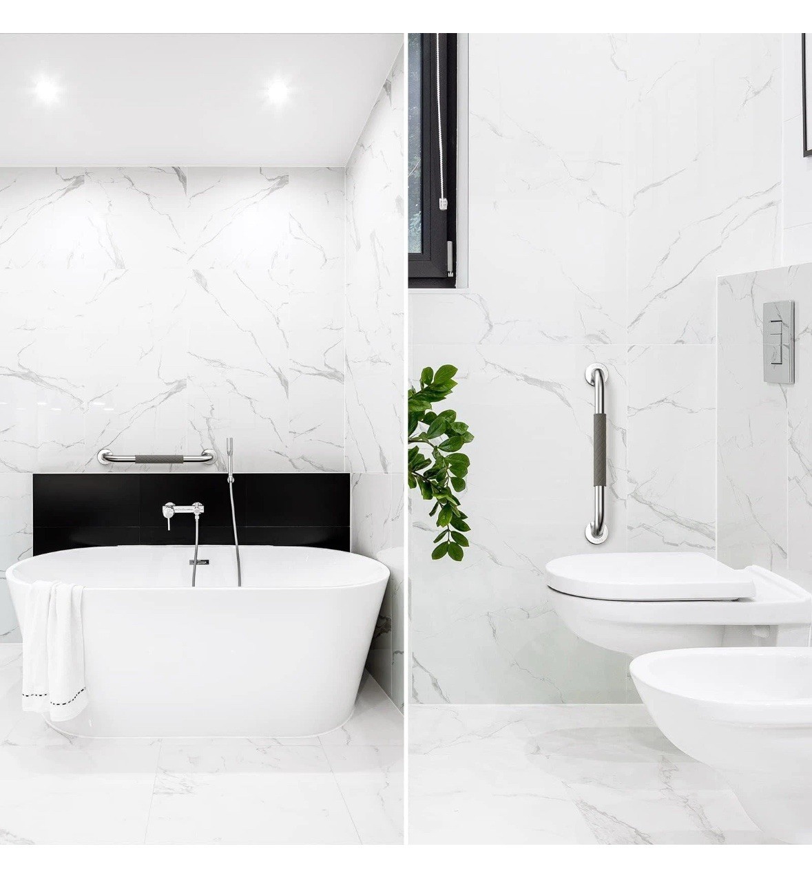 opove 16" Grab Bars for Shower and Bathroom Anti-Slip Shower Handles NEW