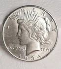 1934 P Peace Dollar - AU/UNC Slider - 90% Silver