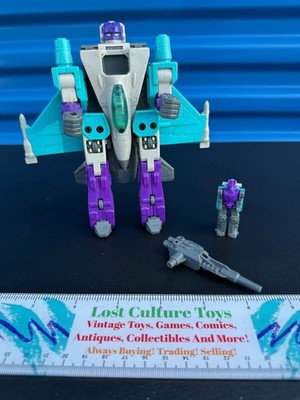 Vintage 1988 Transformers G1 Dreadwind And Hi Test Powermaster Figure Near Comp