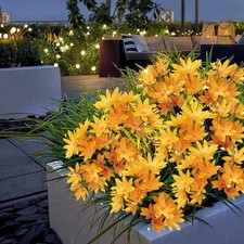 Image of Solar Lights Outdoor, 2 Pack Garden with 40 Flowers-Symbolizing...