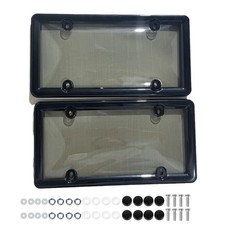 (Dark Unbreakable License Plate Bubble Covers...