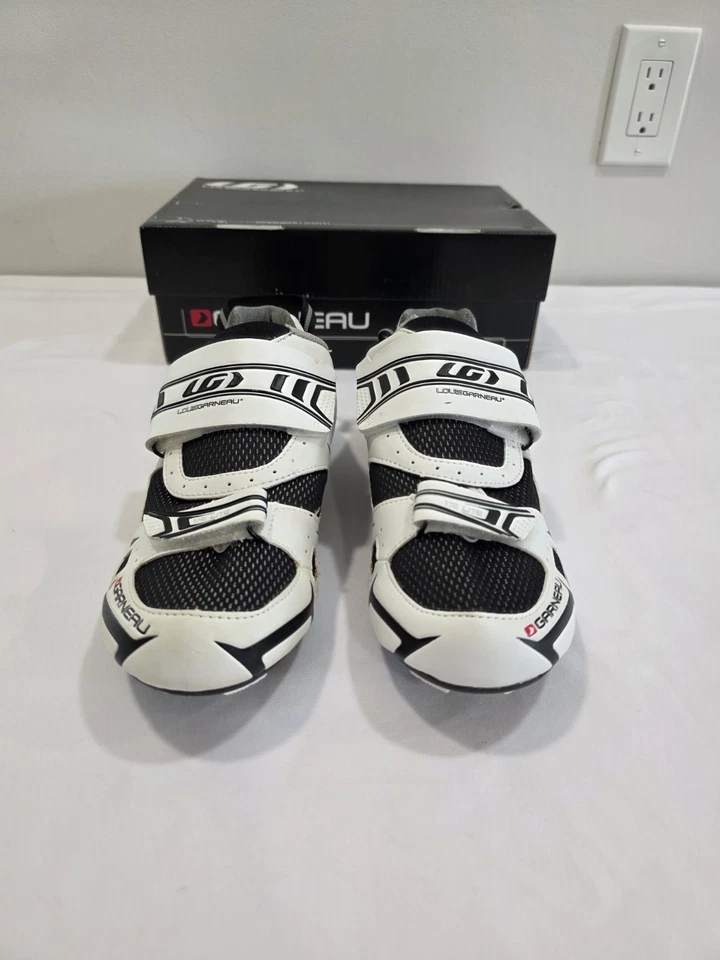 Zapato de ciclismo de carretera Louis Garneau Tri Lite blanco talla 40 unisex Foto 3 de 4