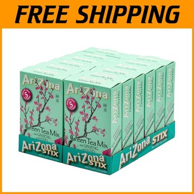 Sugar Free Iced Tea Stix Packets, Green Tea with Ginseng