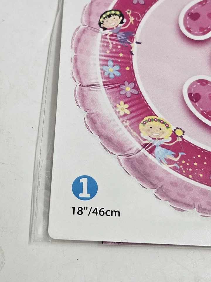 Bailarinas rosas Qualatex 18 pulgadas de aluminio globo de helio cumpleaños 3 años NUEVAS Foto 4 de 4