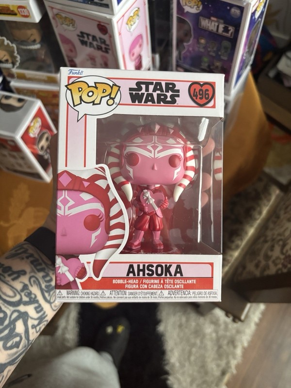 Funko Pop! Star Wars: The Mandalorian Ahsoka #496 Valentines Edition Bobblehead