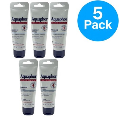 Aquaphor Healing Ointment Advanced Therapy for Dry Cracked Skin 1.75oz (5 Pack)