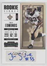 2017 Contenders Rookie Ticket/Rookie Ticket Variation Trey Edmunds #292 Auto 0v1