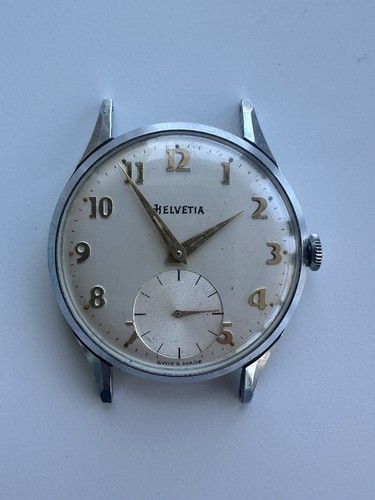 Reloj Hombre Helvetia Cuerda Manual Raro De Colección - Movimiento Calibre H64