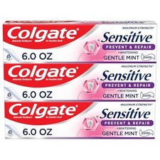 Colgate Sensitive Toothpaste with Whitening, 6 Ounce, 3 Pack 1.22 per gallon