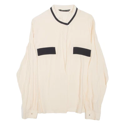 Blouse Beige À Manches Longues Femme ZARA XL - Photo 1/4