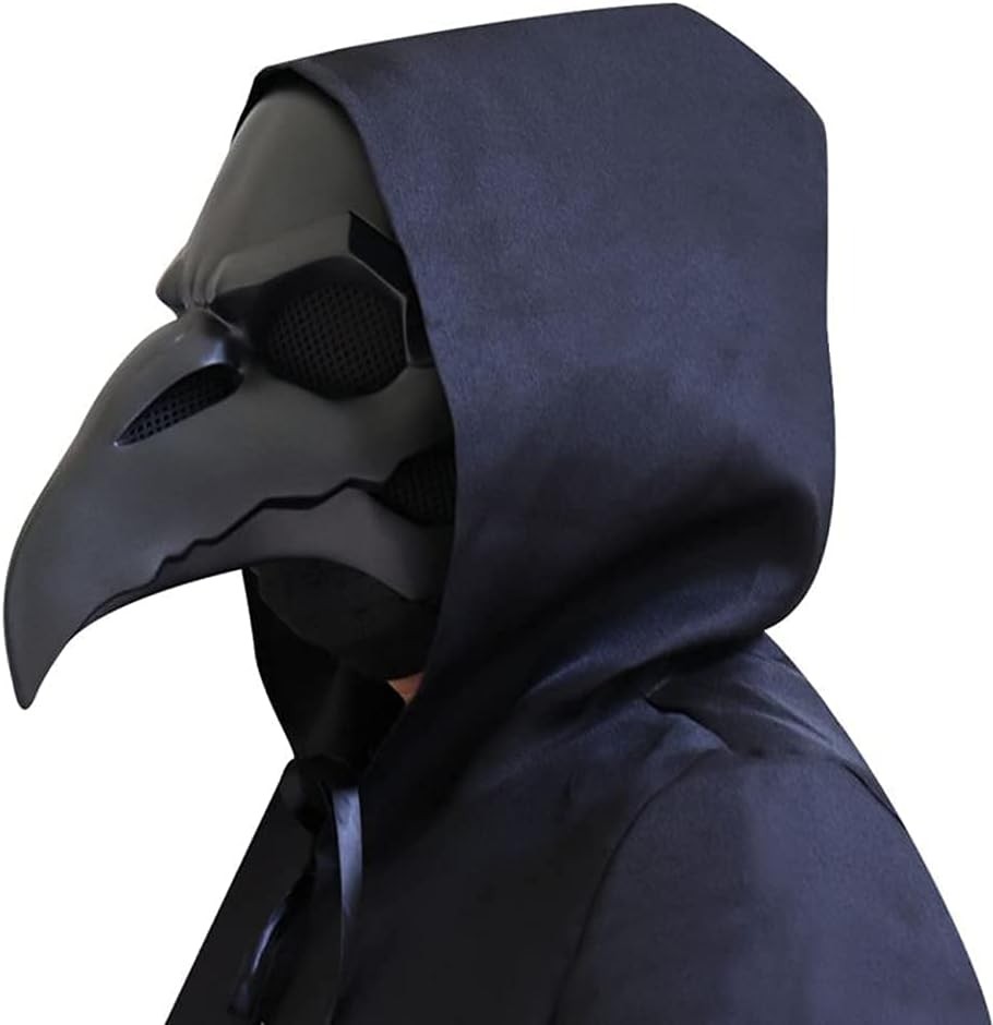 Steampunk Plague Doctor Bird Mask with LED Light, Retro Long Nose Beak ...
