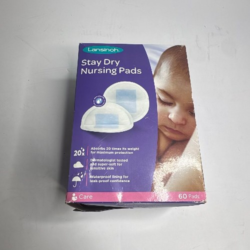 Lansinoh Stay Dry Disposable Nursing Pads 60 Count White - Used