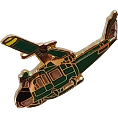 UH-1 Huey Helicopter Hat Lapel Brooch Pin - Vietnam Era - 1-1/8''W x 3/4''H