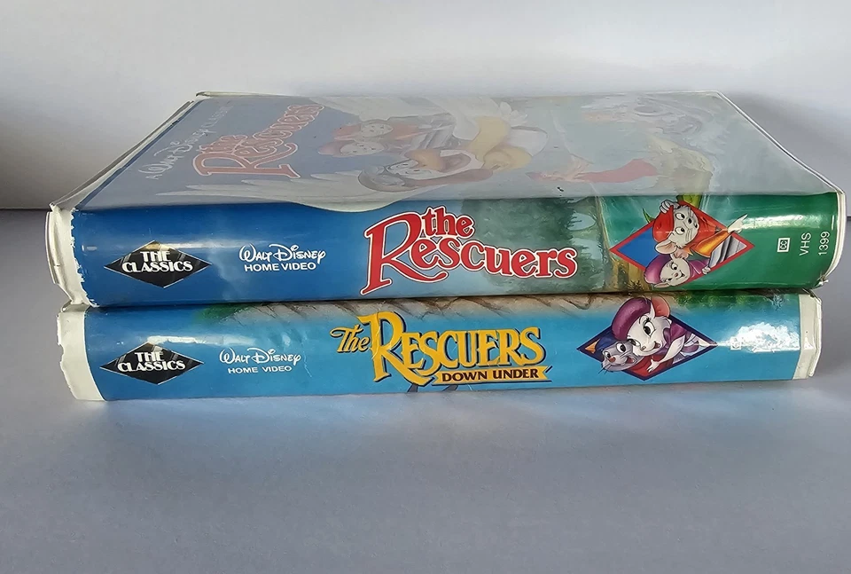 The Rescuers #1399 & The Rescuers Down Under #1142 VHS DISNEY BLACK DIAMOND PreO - Image 3 of 4