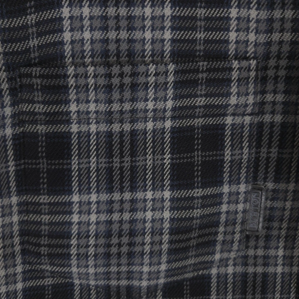 Camisa de Franela Burton DryRide Para Hombres S Gris Glen Cuadros Colombo Abotonada Exterior Foto 3 de 4