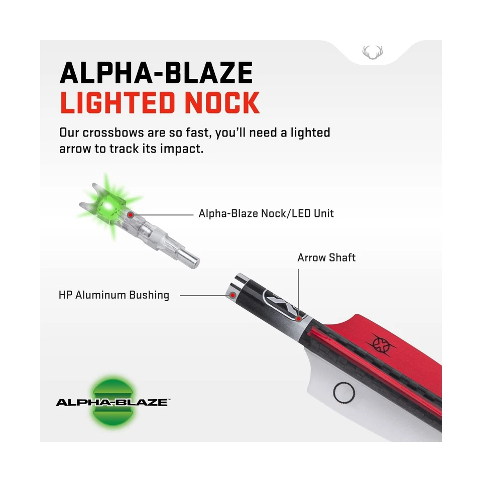Flechas de ballesta de carbono iluminadas TenPoint 16 pulgadas EVO-X Alpha-Blaze (paquete de 3) Foto 3 de 4
