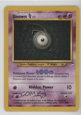 Unown (Z) Pokemon Neo Destiny #60 2002 on eBay