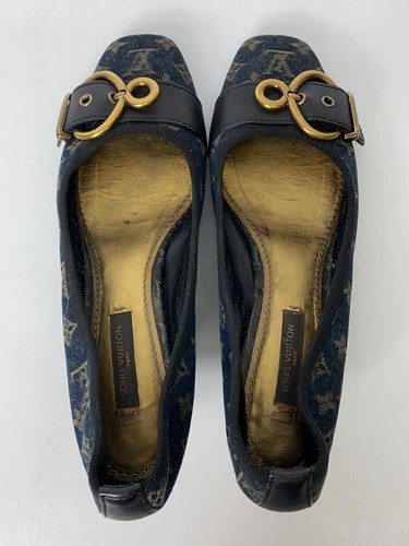 Louis Vuitton Pumps/Monogram/35/Nvy/Scratches/Defective Shape/Stain - Picture 3 of 7