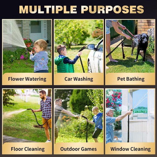 Garden Hose 100 ft Water Hose Flexible Heavy Duty Outdoor Lightweight No Kink... - Bild 7 von 7