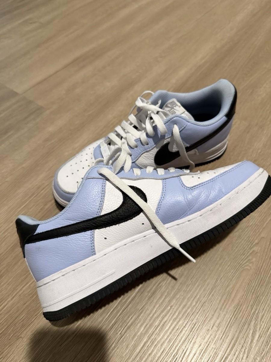 Nike Air Force 1 Low Leather White Blue Lace Up Sneakers Men\'s Athletic s-l400.jpg main image 4