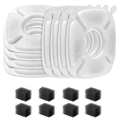 Allxin 4inch Cats Fountain Replacement Filters with Pre-Filter 4 icnh, 8 Pack