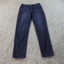 Democracy Jeans Womens 6 Blue Denim Pants Ab Solution Mid Rise Skinny Stretch