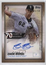 2021 Topps 70 Years of Baseball Series 2 Gold 5/50 Zack Burdi #70YA-ZB Auto s5j