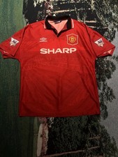 1994-96 Eric Cantona Manchester United Jersey Shirt Size Large ORIGINAL 95-96