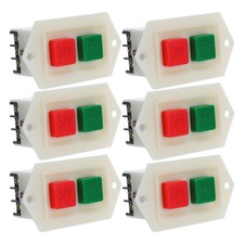 6Pcs Durable Plastic Start Stop Control Switch with Safety Button for Workshop